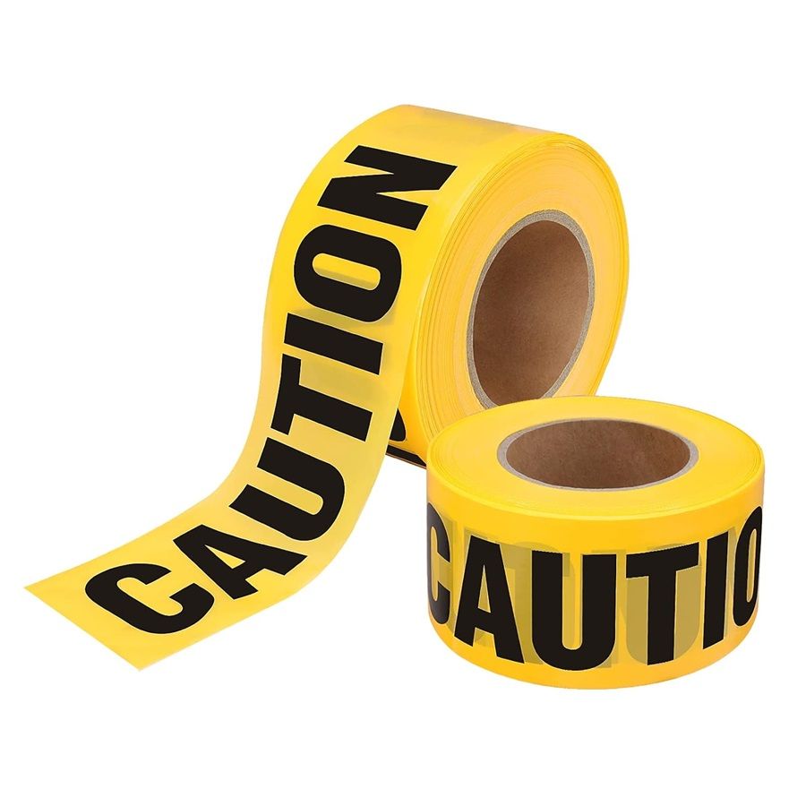 Caution Barrier Tape Yellow/Black (500m Roll)